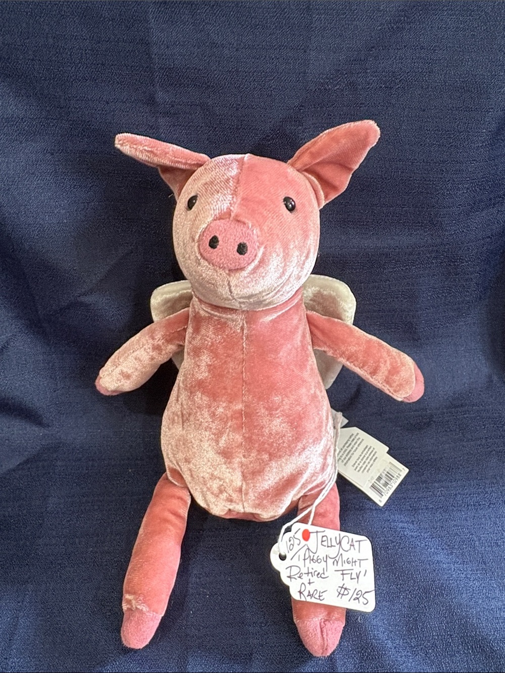 Jellycat Rose Pink Velvet Piglet with Wings